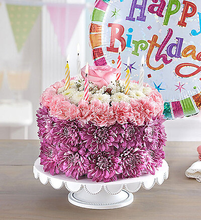 Birthday Wishes Flower Cake&amp;trade; Pastel