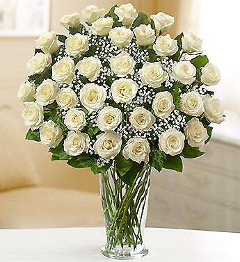 Ultimate Elegance&amp;trade; Premium Long Stem White Roses