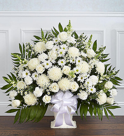 Heartfelt Tribute&amp;trade; Floor Basket- White