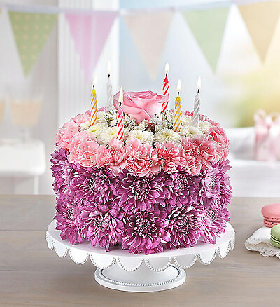 Birthday Wishes Flower Cake&amp;trade; Pastel